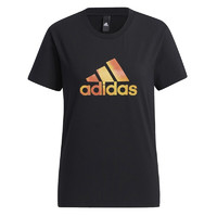 adidas 阿迪达斯 FI FOIL TEE 女子运动T恤 GP0701 黑色 M