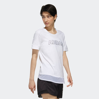 adidas 阿迪达斯 SS TEE ID 女子运动T恤 DY8649 白色 L