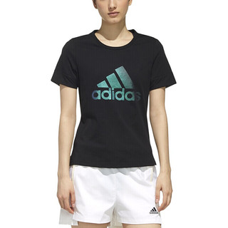 adidas 阿迪达斯 GFX T FEM 1 女子运动T恤 DY8637 黑色 S