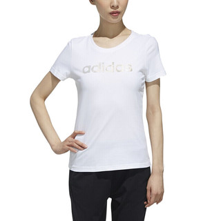 adidas 阿迪达斯 GFX T LINEAR 女子运动T恤 DY8694 白色 M