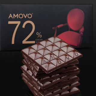 Amovo 72%黑巧克力 偏苦 120g