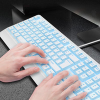 暴狼客 GX50 104键 有线薄膜键盘 白色 单光