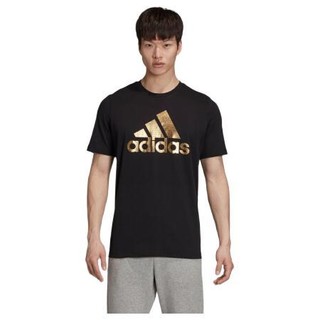 adidas 阿迪达斯 Universal Foil 男子运动T恤 GE4688 黑色 L