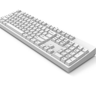 GANSS 迦斯 GS104C 104键 有线机械键盘 白色 Cherry青轴 单光