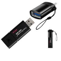 Kingston 金士顿 DT100 G3 USB 3.0 U盘 黑色 32GB USB-A+Type-C转接头