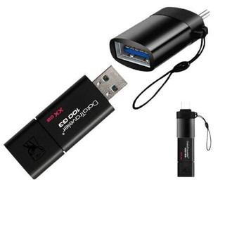 Kingston 金士顿 DT100 G3 USB 3.0 U盘 黑色 32GB USB-A+Type-C转接头