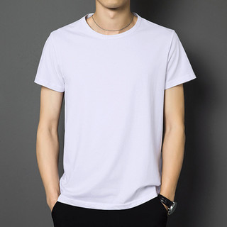 fuguiniao富贵鸟纯棉男士t恤白色