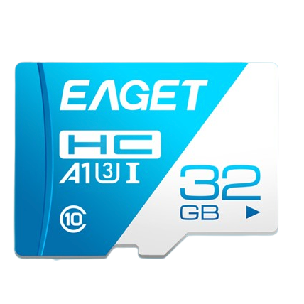 EAGET 忆捷 T1 蓝白卡 Micro-SD存储卡 32GB（USH-I、V30、U3、A1）