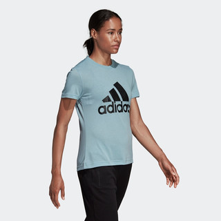 adidas 阿迪达斯 W MH BOS TEE 女子运动T恤 DY7734 蓝色 XXL