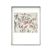 榮寶齋 吴冠中 荷花 50x70cm 拉丝黑色金属框