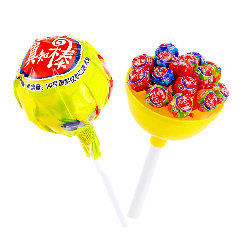 doublemint 绿箭 真知棒 水果味棒棒糖 4口味 148g(草莓味 香橙味