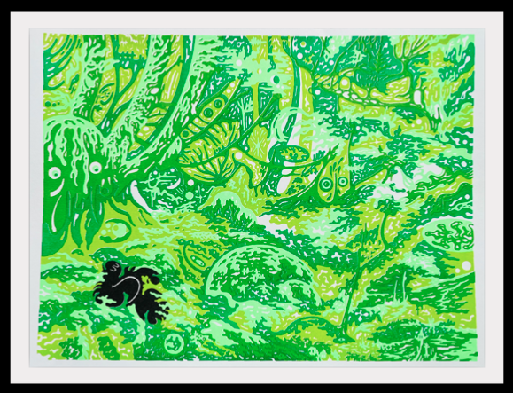 维格列艺术版画复制品_维格列艺术冀皓天版画《闭上眼的沉睡者》29.7 