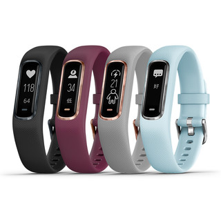 GARMIN 佳明 vivosmart 4 智能手环 玫瑰金 硅胶表带 酒红色（血氧、心率监测、防水）