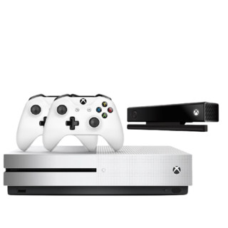 Microsoft 微软 Xbox One S 游戏机 白色 双手柄体感套装