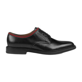 GUCCI 古驰 男士商务正装鞋 472749 AZM30 1060 黑色/红绿条 39.5