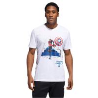 adidas 阿迪达斯 WALL CAP USA Marvel联名款 男子运动T恤 DU6816