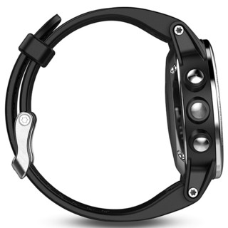 GARMIN 佳明 fenix 5S 智能手表 42mm 银色 硅胶表带 黑色（GPS、跑步、心率、跑步）