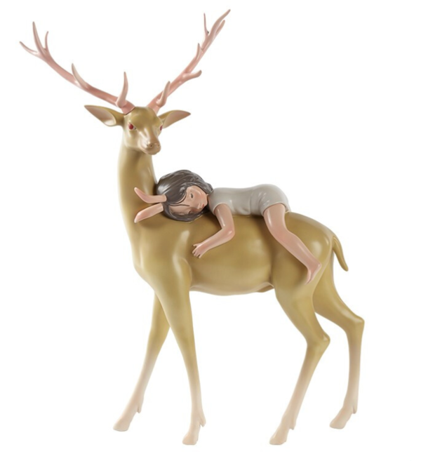 benartgallery本艺术空间贾晓鸥白夜童话系列祥鹿604922cm中号雕塑