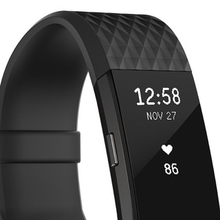 fitbit Fitbit Charge 2 智能手环 枪色 硅胶表带（心率、运动、GPS）