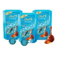Lindt 瑞士莲 LINDOR软心 海盐焦糖巧克力 200g*3盒 分享装