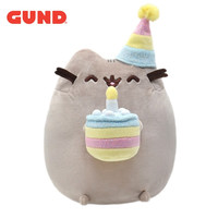 GUND 胖吉猫毛绒公仔 安抚玩偶靠垫抱枕玩具 可爱零食造型系列礼物 Pusheen猫-生日蛋糕