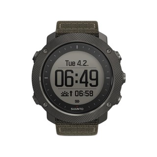 SUUNTO 颂拓 SS023157000 智能手表 50mm 黑红 编织表带 黑色( GPS、高度计、温度计）