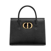 Dior 迪奥 30 MONTAIGNE系列 ST HONORÉ 女士牛皮革手提包 M9306UBAE_M900 黑色 中号