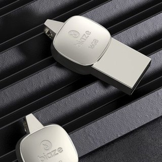 Biaze 毕亚兹 UP-01商务款 USB 2.0 U盘 银色 128GB USB