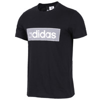 adidas 阿迪达斯 GFX T LNR FLOC 男子运动T恤 黑色 S