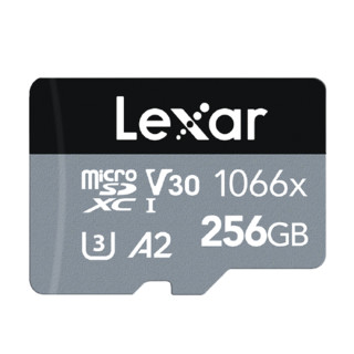 Lexar 雷克沙 1066X Micro-SD存储卡 256GB（UHS-I、V30、U3、A2）