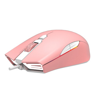 AJAZZ 黑爵 AJ903 有线鼠标 16000DPI RGB 粉色