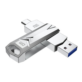 DM 大迈 法师PD098系列 PD098 USB 3.0 U盘 银色 256GB USB/Type-C双口