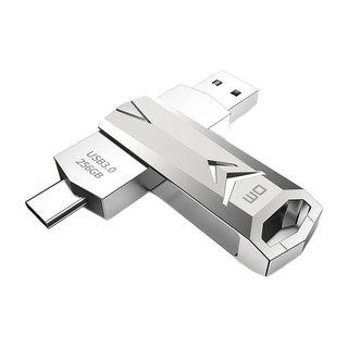 DM 大迈 法师PD098系列 PD098 USB 3.0 U盘 银色 256GB USB/Type-C双口