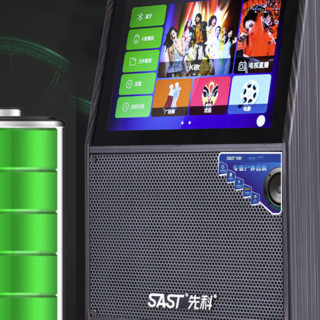 SAST 先科 ST-1703 普通版 带屏智能蓝牙音箱 黑色