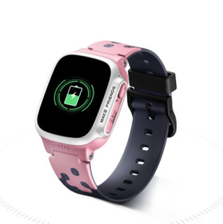 小天才 Q1 智能手表 42.4mm 黑色 硅胶表带 粉色( GPS、蓝牙）