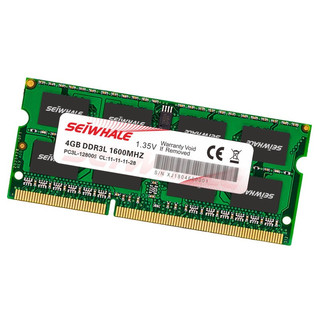 SEIWHALE 枭鲸 DDR3L 1600MHz 笔记本内存条 普条 绿色 4GB