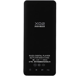 RUIZU 锐族 X02 音频播放器 4G 黑色（3.5单端）
