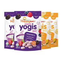 HappyBABY 禧贝 有机酸奶溶豆 美版 混合果莓味+香蕉芒果味 28g*4袋