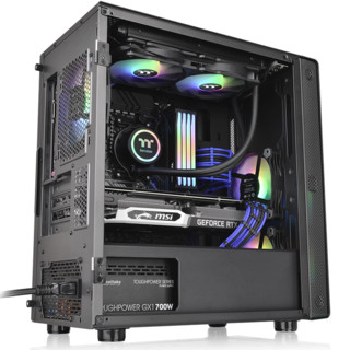 Thermaltake 曜越 启航者A1 MATX机箱 半侧透 钛灰银