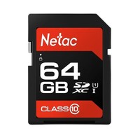 Netac 朗科 P600 专业版 SD存储卡 64GB（UHS-I、C10、U1）