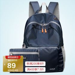 GOLF 高尔夫 时尚男女双肩包5I037287J深蓝