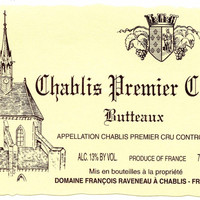 Domaine Francois Raveneau 拉维利奥酒庄 拉维利奥酒庄Chablis Butteaux霞多丽干型白葡萄酒 2010年