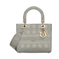 Dior 迪奥 LADY D-LITE系列 女士中号手袋 M0565OREY_M950 灰色