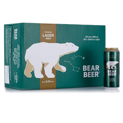 BearBeer 豪铂熊 拉格啤酒 500ml*24听