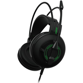 SOMiC 硕美科 G925 耳罩式头戴式降噪有线耳机 黑绿色 3.5mm