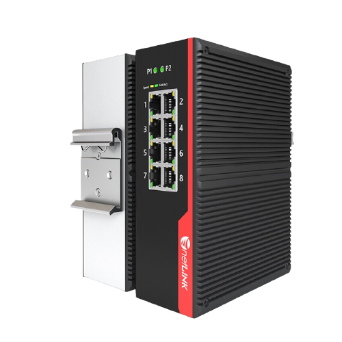 netLINK HTB-008-M 8口百兆交换机+DC24V1A电源适配器