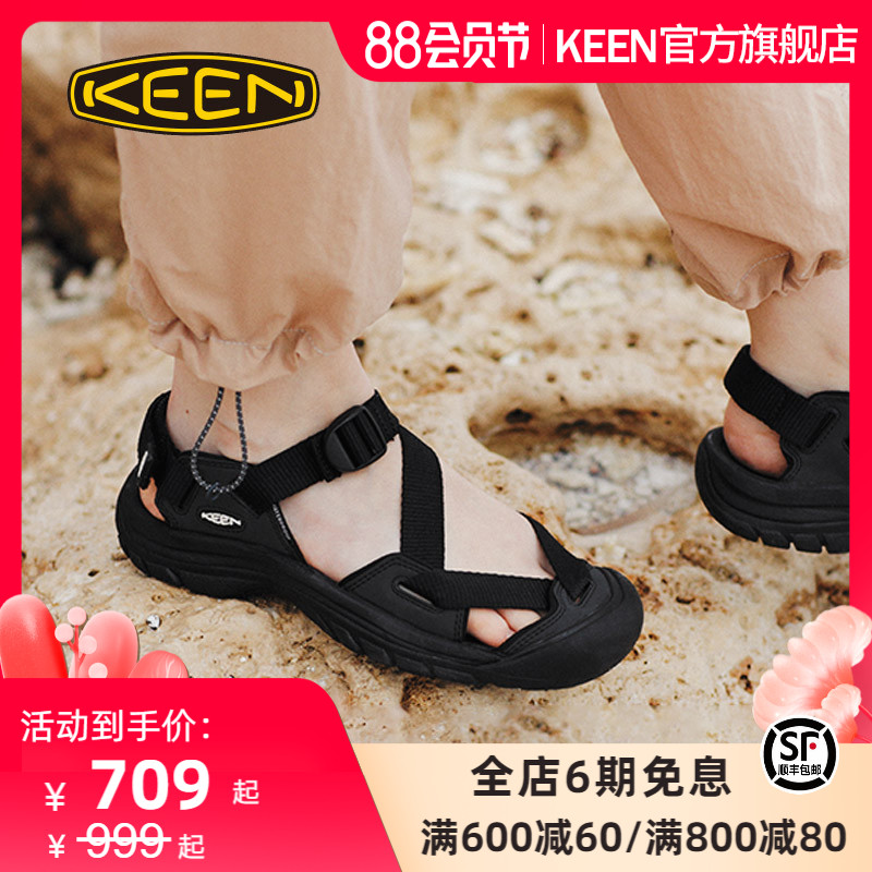 KEEN ZERRAPORT II夏季男女休闲时尚凉鞋户外防滑溯溪鞋 SS21女黑色/1022500 40