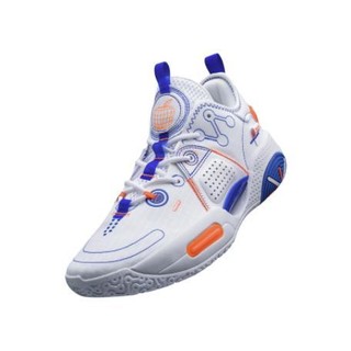 LI-NING 李宁 全城9 V1.5 启程 男子篮球鞋 ABAR077-5 标准白/晶蓝色 47