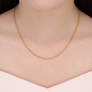 CHJ JEWELLERY 潮宏基 XXG30000950 吉祥平安足金项链 42cm 5.4g