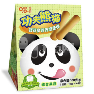 OURJOY 爱珍 功夫熊猫系列 舒芽多营养磨牙棒 综合果蔬味 60g